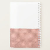 Moderne Rose Gold Brushstroke Planner (Dos)