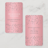 Moderne Rose Goud Confetti Professionele Visitekaartje (Voorkant / Achterkant)