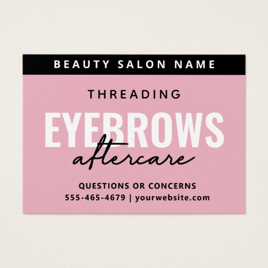 Moderne rose Luxe Eyebrow Threading Aftercare (Devant)