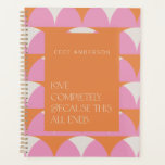 Moderne rose orange géométrique amour complètement<br><div class="desc">Moderne rose orangeretro vintage géométrique et élégante typographie amour complètement parce que tout cela met fin cadeau moderne girly pour son cadeau pour lui. Idéal anniversaire,  anniversaire,  mariage,  jour des valentines,  jour de la mère ou cadeau de fête des pères.</div>