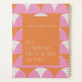 Moderne rose orange géométrique amour complètement (Dos)