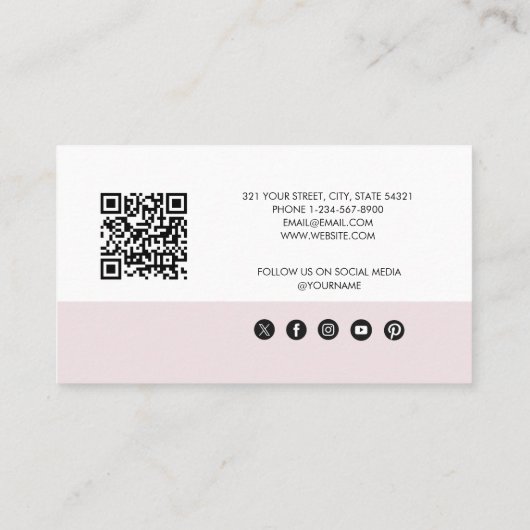 Moderne Rosée Blanche Référer Une Carte De Référen (Dos)