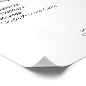 Moderne Rosegold Diamond-prijslijst Poster (Hoek)