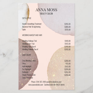 Moderne Rosegold Glitter Flyer
