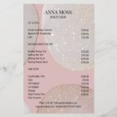 Moderne Rosegold Glitter Flyer (Achterkant)