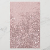 Moderne Rosegold Glitter Salon Prijslijst Flyer (Achterkant)