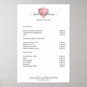 Moderne Rosegoud Diamanten Prijslijst Poster