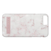 Moderne Rosy Gold Marble-telefoontas Case-Mate iPhone Case (Achterkant (Horizontaal))