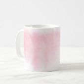 Moderne rougissent la tasse rose d'aquarelle (Devant gauche)