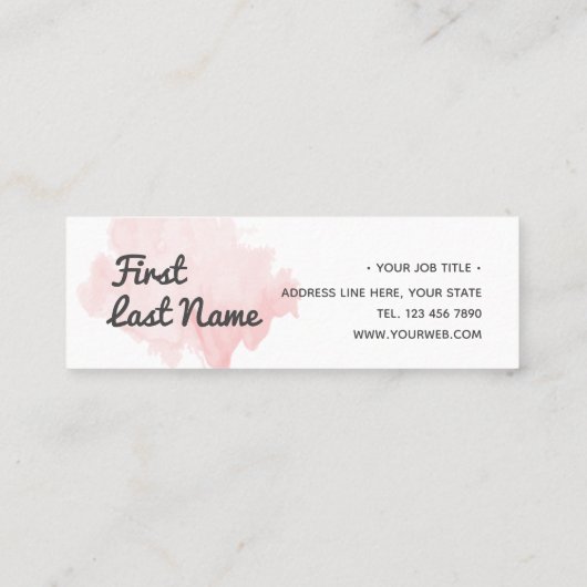 Moderne rougissent le carte de visite PalePink de (Dos)
