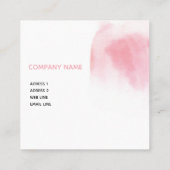 Moderne rougissent le carte de visite rose de (Dos)
