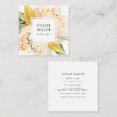 Moderne rougissent les cartes de visite carrés (Devant / Derrière)