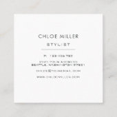 Moderne rougissent les cartes de visite carrés (Dos)