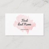 Moderne rougissent pâle - le carte de visite rose (Devant)