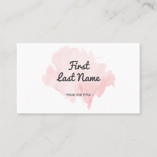 Moderne rougissent pâle - le carte de visite rose (Devant)