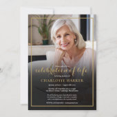 Moderne rouwfoto-collage viering van het leven kaart (Voorkant)