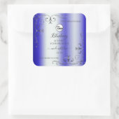 Moderne Royal Blue Silver  Product Label Logo (Tas)