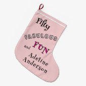 Moderne Roze 50e Kerstsok (Voorkant (Hangend))
