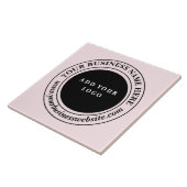 Moderne roze aangepaste zakelijke Logo Tegeltje (Zijkant)