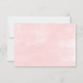 Moderne roze aquarel Wil je mijn bloemenmeisje zij Kaart (Achterkant)