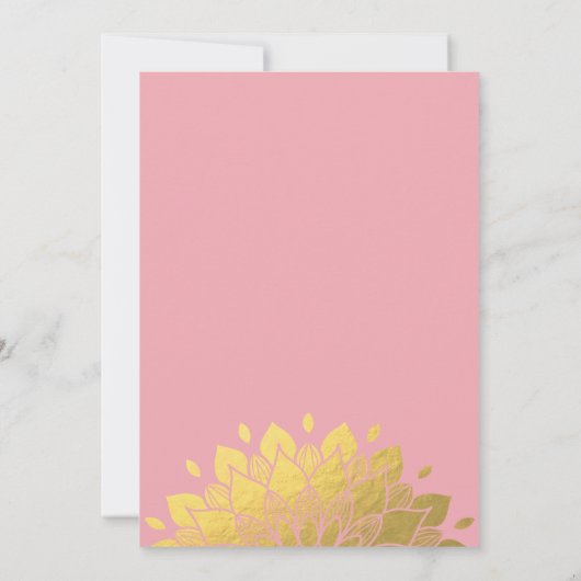 Moderne roze Baby shower Kaart (Achterkant)