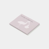 Moderne roze Baby shower Post it Notes (Schuin)
