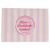 Moderne Roze Bachelorette-feest Groot Cadeauzakje (Achterkant)