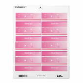 Moderne Roze Bedankt Label (Full Sheet)