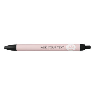 Moderne roze bedrijfsverpakking met eigen logo zwarte inkt pen