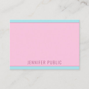 Moderne Roze Blau Elegante Minimalistische Sjabloo Visitekaartje