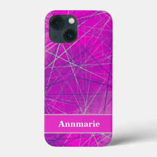 Moderne roze, blauw en grijs Abstract iPhone 13 Mini Hoesje