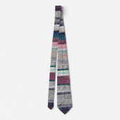 Moderne roze blauwe glitter penseel verf stropdas (Achterkant)