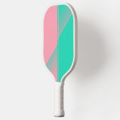 Moderne roze Blauwgroen sporten Split Fade Pickleball Paddle (Links)