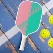 Moderne roze Blauwgroen sporten Split Fade Pickleball Paddle