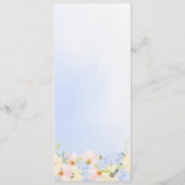 Moderne  Roze Bloemen Huwelijksprogramma Kaart (Achterkant)