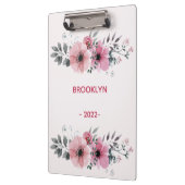 Moderne roze bloemen klembord (Links)