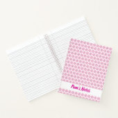 Moderne Roze Bloemen Naam Notitieboek (Binnen)