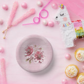 Moderne roze bloemen papieren kommen (Feest)