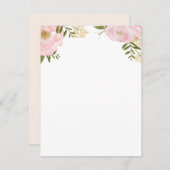 Moderne Roze Bloemen Trouwinformatie Informatiekaartje (Voorkant / Achterkant)