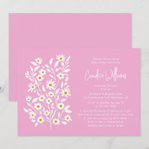Moderne Roze Bloemenkraam Voor Couples Kaart