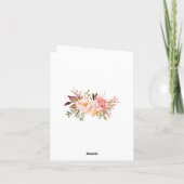 Moderne Roze Bloemenkrans Bedankt (Achterkant)