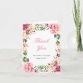 Moderne Roze Bloemenkrans Bedankt (Voorkant)