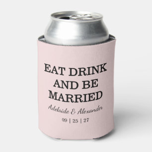 Moderne Roze Blush Bruiloft Blikjeskoeler