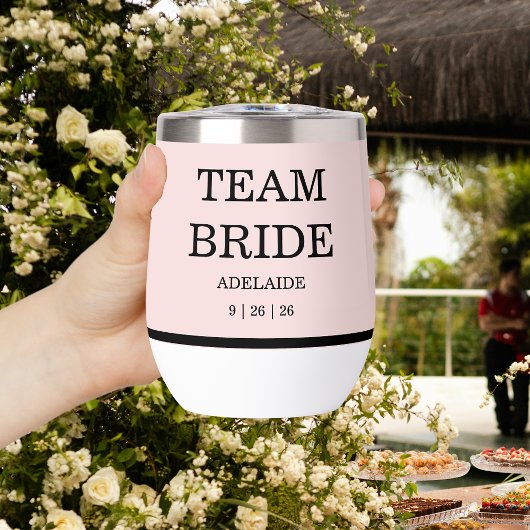 Moderne Roze Blush Team Bruid