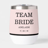 Moderne Roze Blush Team Bruid (Voorkant)
