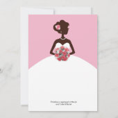 Moderne Roze Bruidsdouche Uitnodiging (Achterkant)