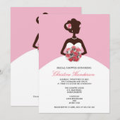 Moderne Roze Bruidsdouche Uitnodiging (Voorkant / Achterkant)
