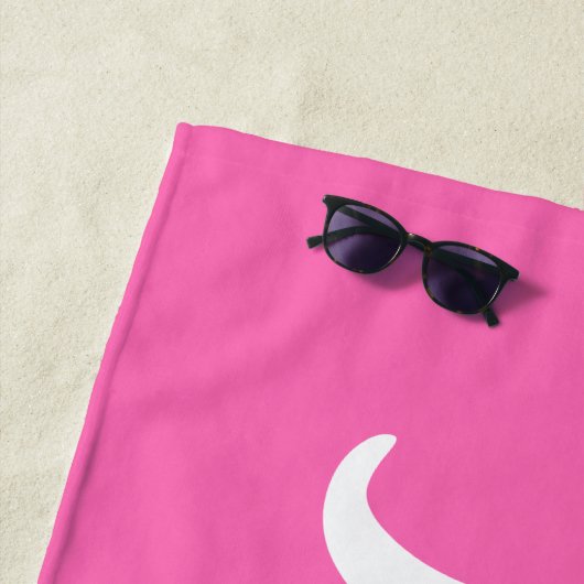 Moderne Roze Bruidsmeisje Monogrammed Naam Strandlaken (In situ)