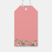 Moderne roze bruiloft cadeaulabel (Achterkant)