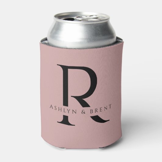 Moderne Roze Bruiloft Koelbox/Coozie Blikjeskoeler (Blikje Voorkant)